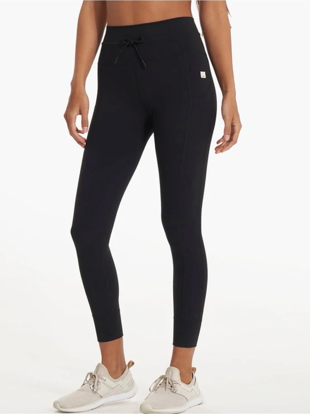 Vuori Daily Leggings Women Size M High Waisted Drawstring Cuffed Hem Ink -No Tag